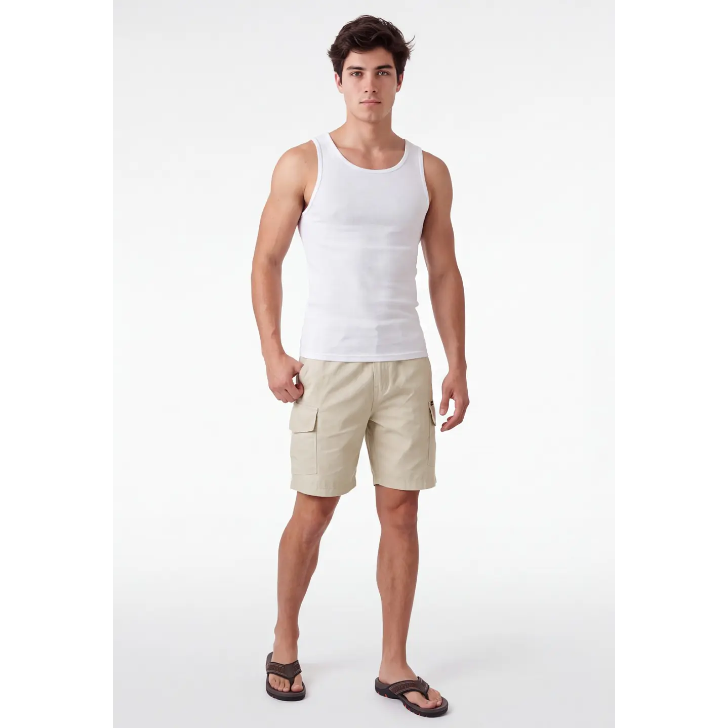 Bermuda Cargo Hombre Kaki 3