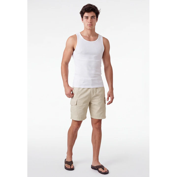Bermuda Cargo Hombre Kaki 3