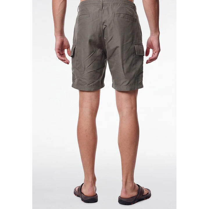 Bermuda Delgado Cargo Hombre Beige 2