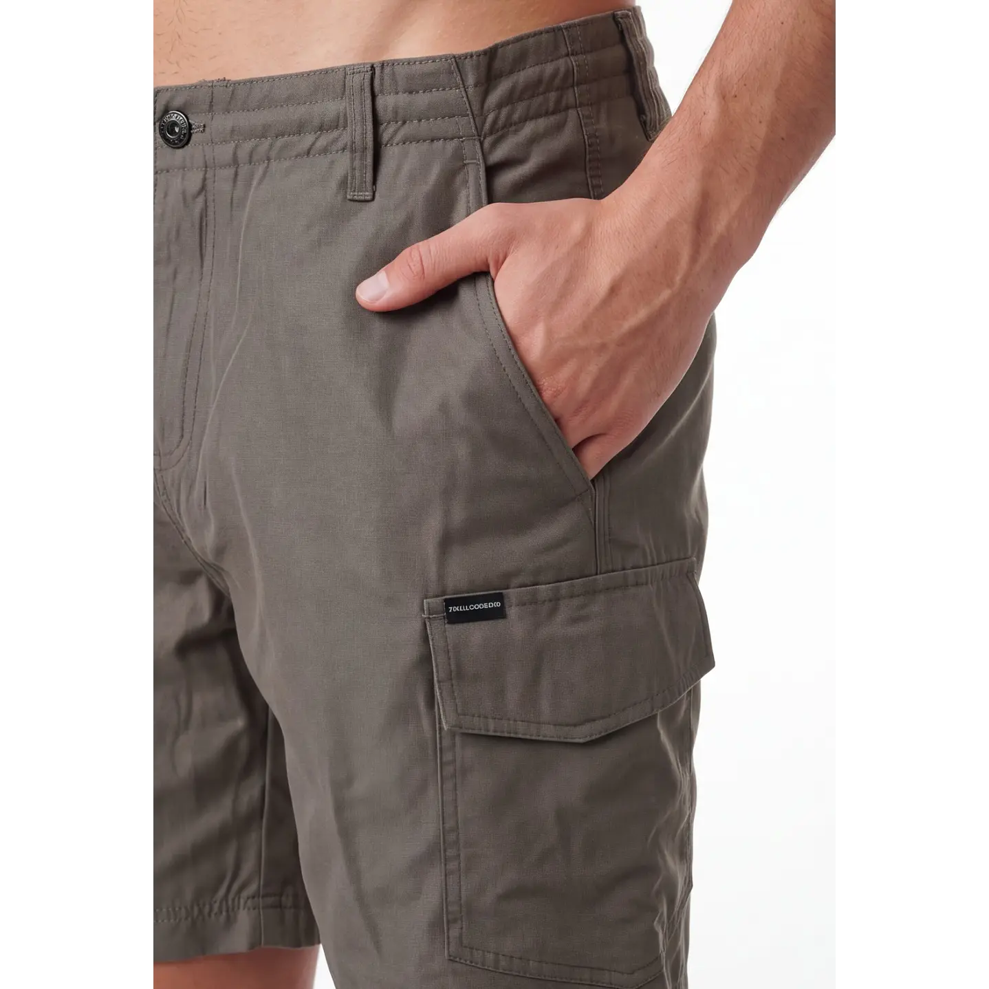 Bermuda Delgado Cargo Hombre Beige 4