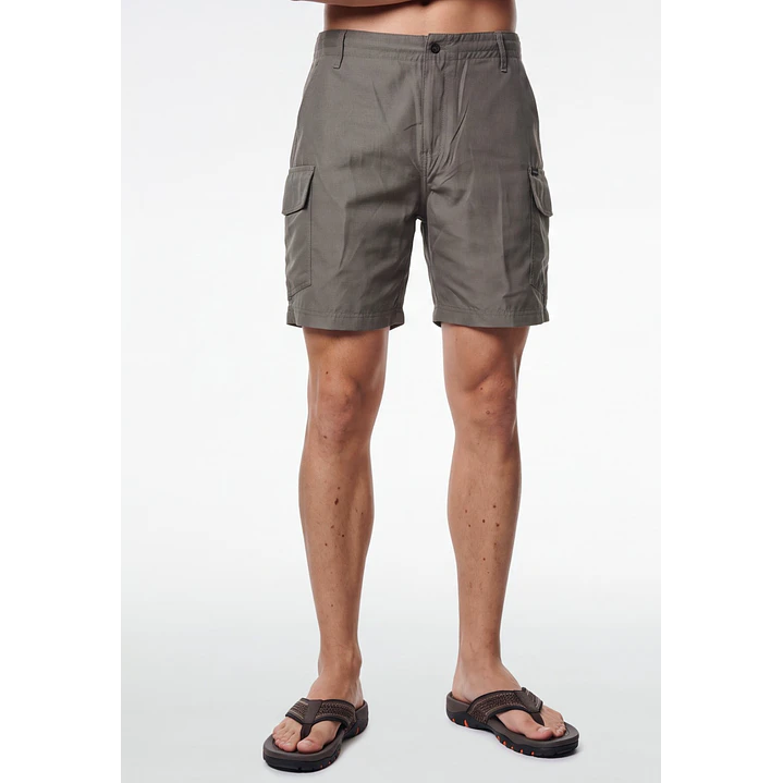 Bermuda Delgado Cargo Hombre Beige 1