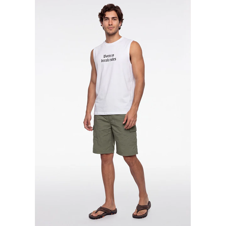 Bermuda Hibrido Cargo Hombre Verde 2