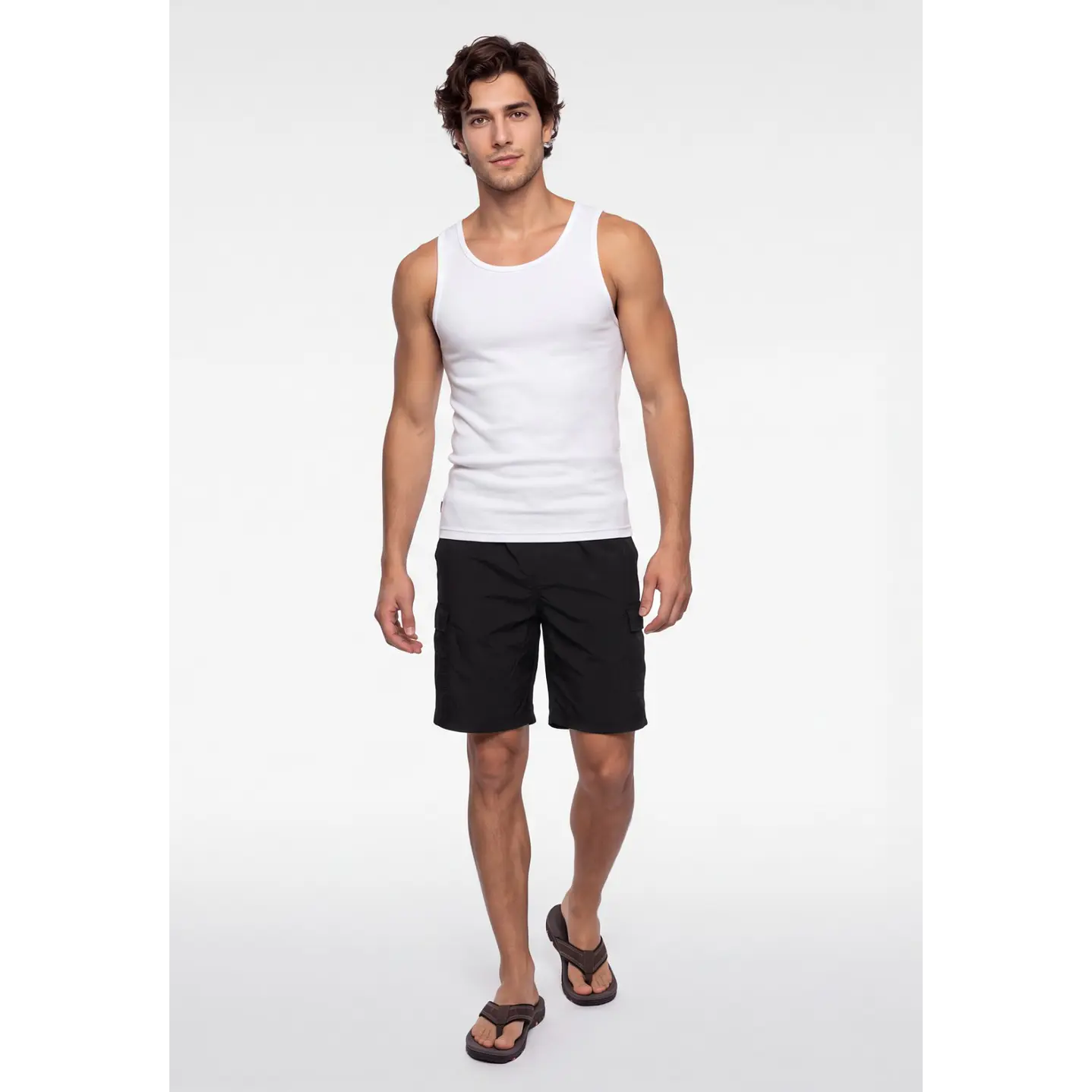 Bermuda Hibrido Cargo Hombre Negro 3