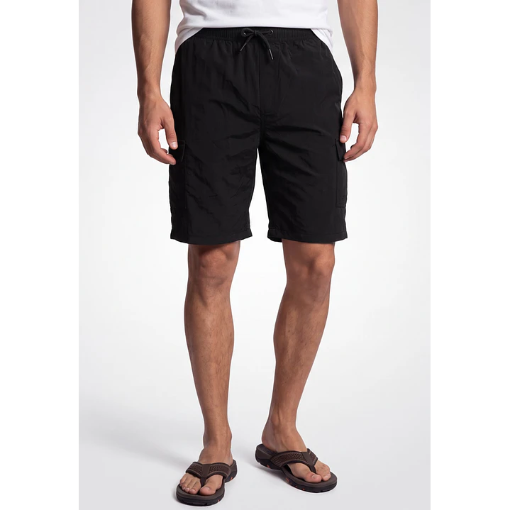 Bermuda Hibrido Cargo Hombre Negro 1