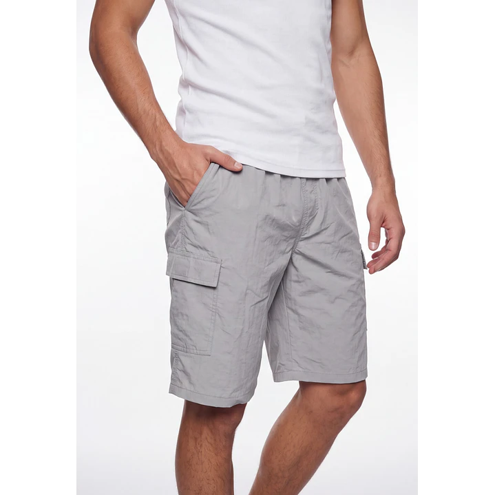 Bermuda Hibrido Cargo Hombre Gris 4