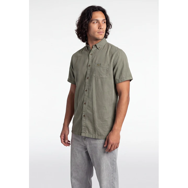 Camisa Lisa Hombre Verde 1