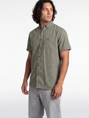 Camisa Lisa Hombre Verde