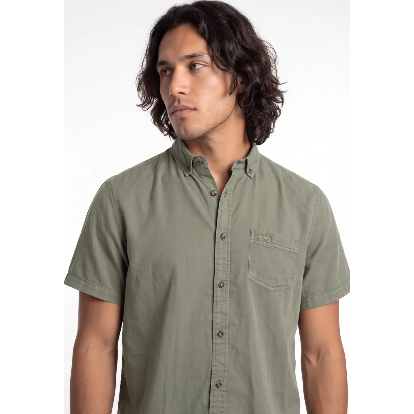 Camisa Lisa Hombre Verde 4