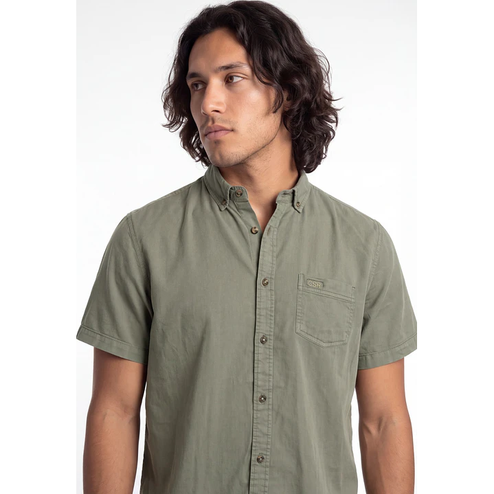 Camisa Lisa Hombre Verde 4