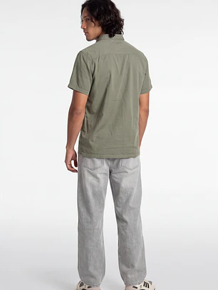 Camisa Lisa Hombre Verde