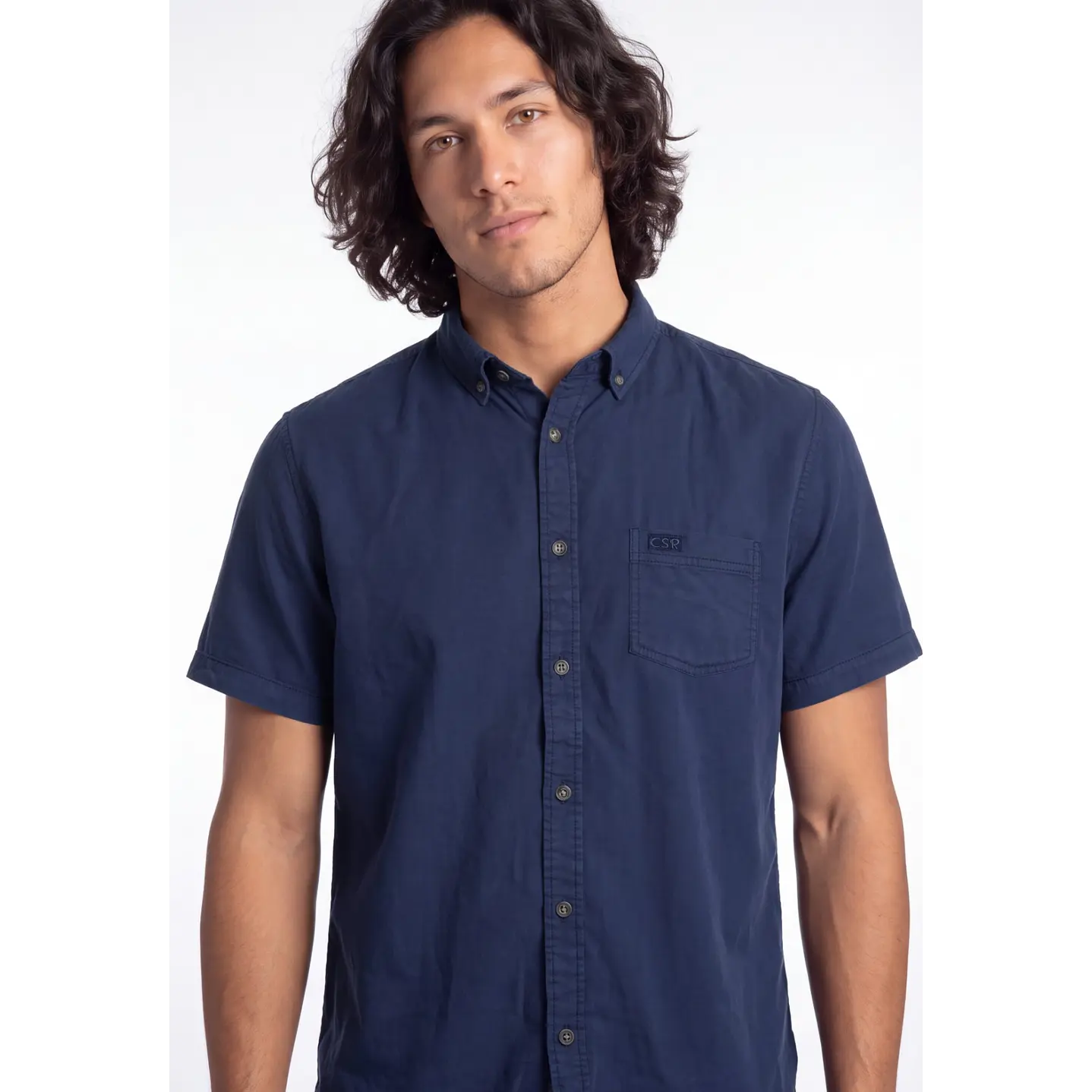 Camisa Lisa Hombre Azul 4