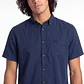 Camisa Lisa Hombre Azul - Miniatura 4
