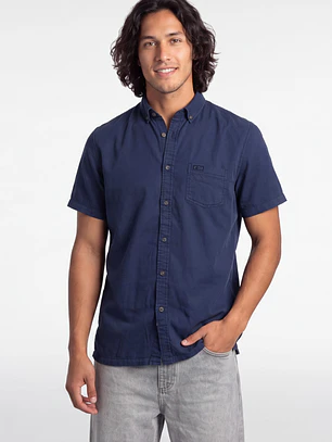 Camisa Lisa Hombre Azul