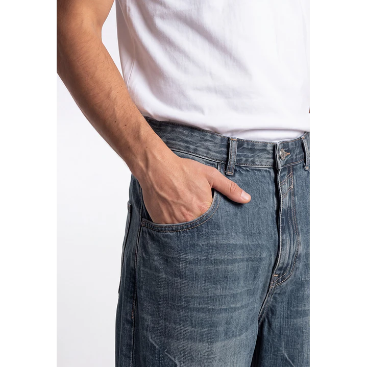 Jeans Parche Skater Hombre Azul 4
