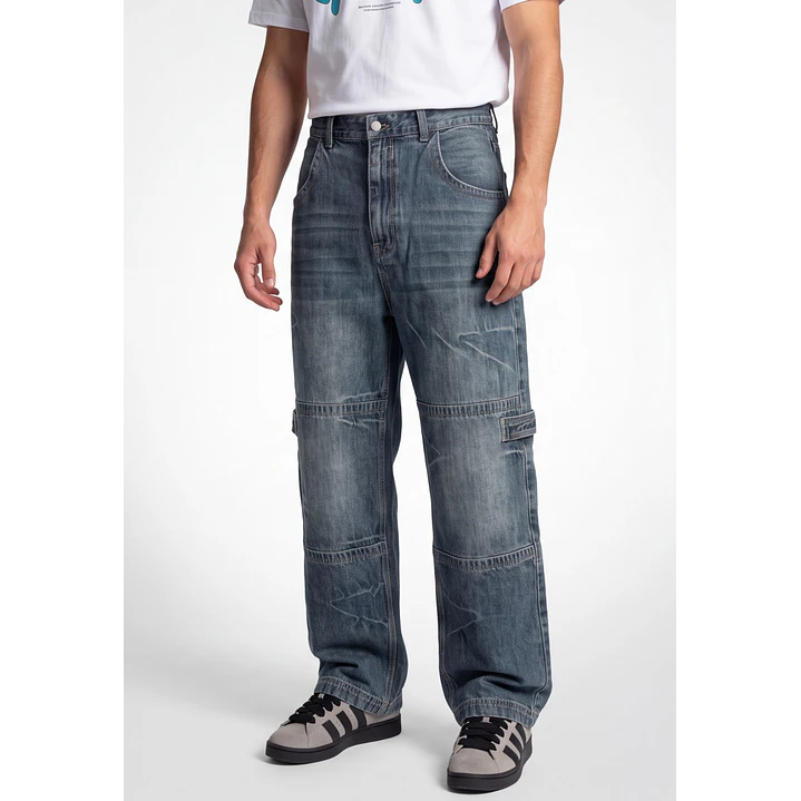 Jeans Parche Skater Hombre Azul 1