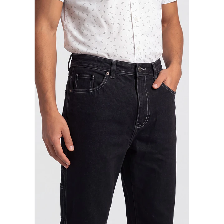 Jeans Carpintero Hombre Negro 3