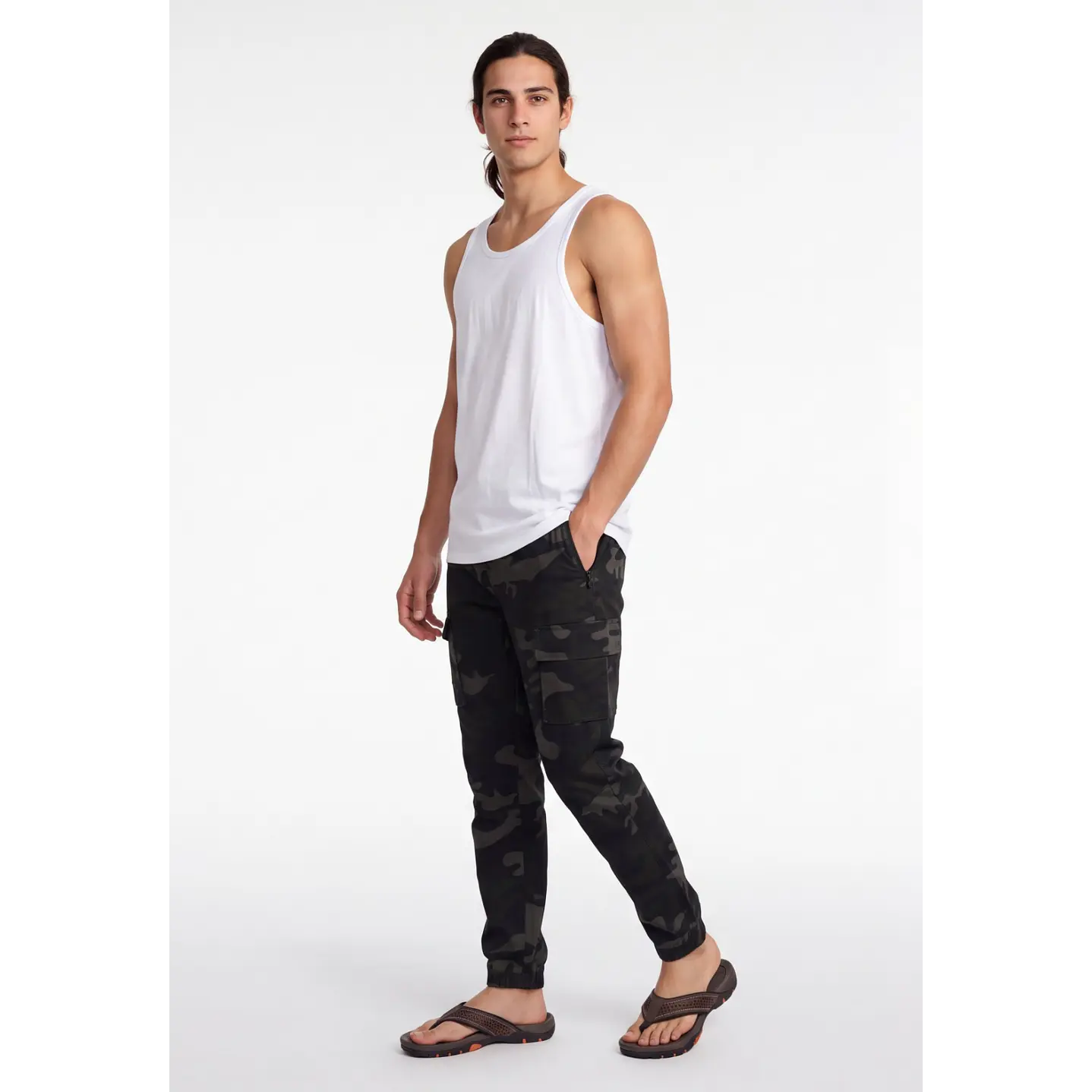 Pantalón Militar Cargo Hombre Verde 2
