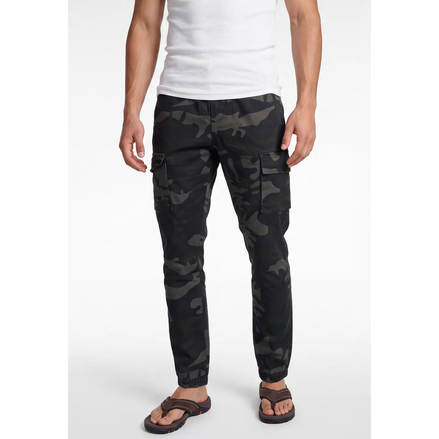 Pantalón Militar Cargo Hombre Verde 1