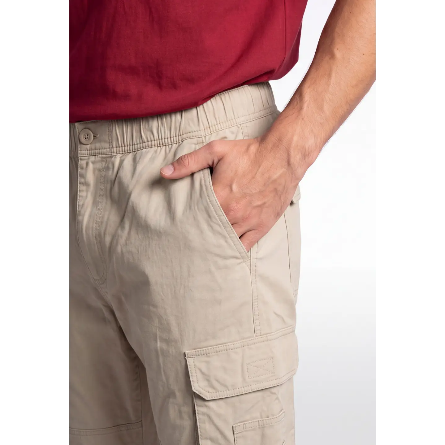Pantalón Cargo Hombre Beige 4