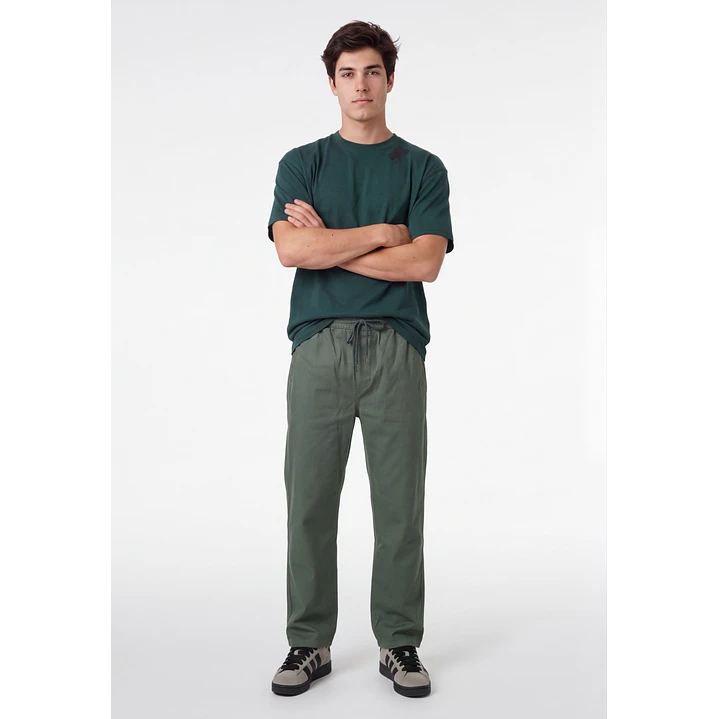 Pantalón Básico Jogger Hombre Verde 3