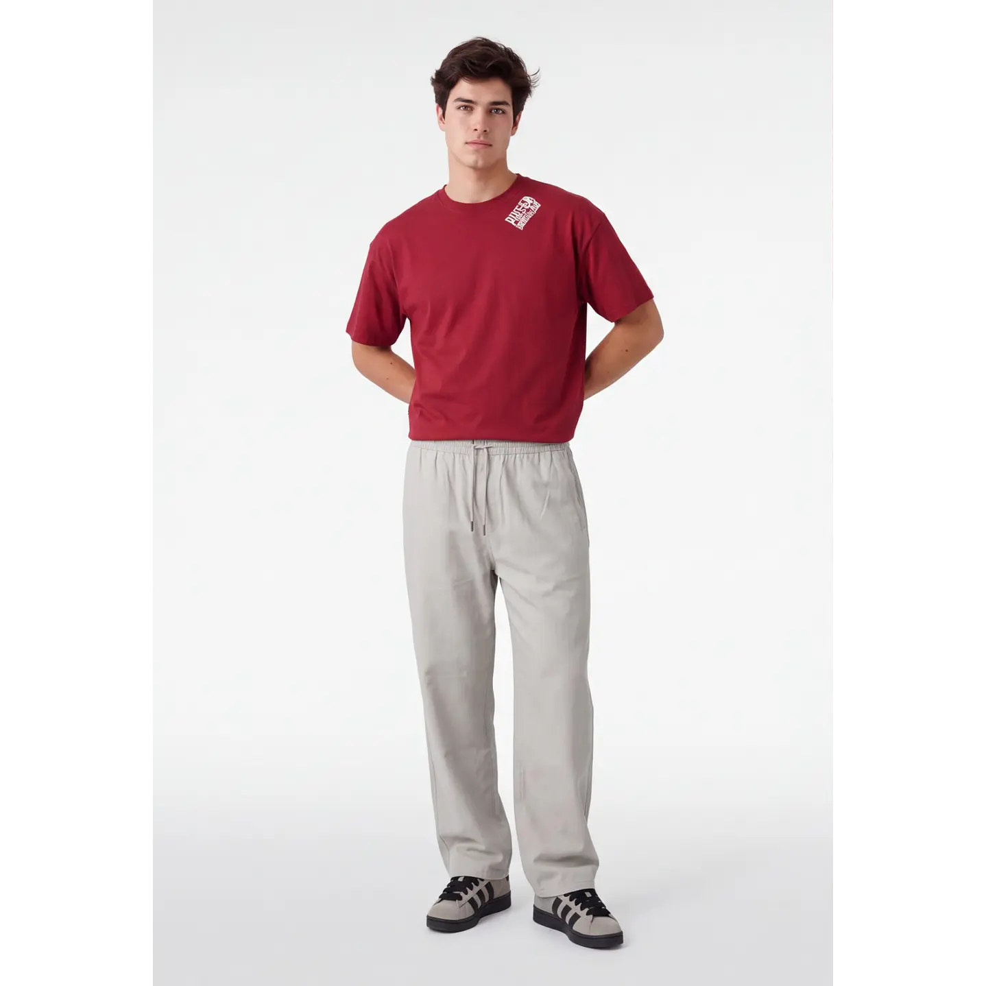 Pantalón Básico Jogger Hombre Beige 3