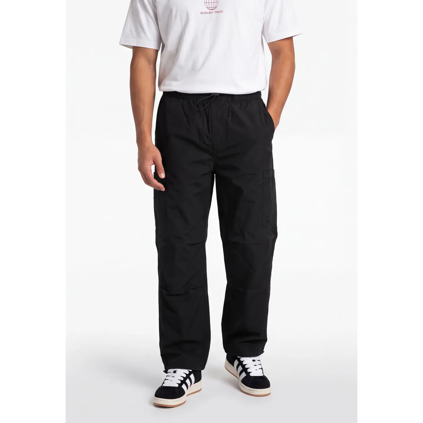 Pantalón Ajustable Parachute Hombre Negro 1