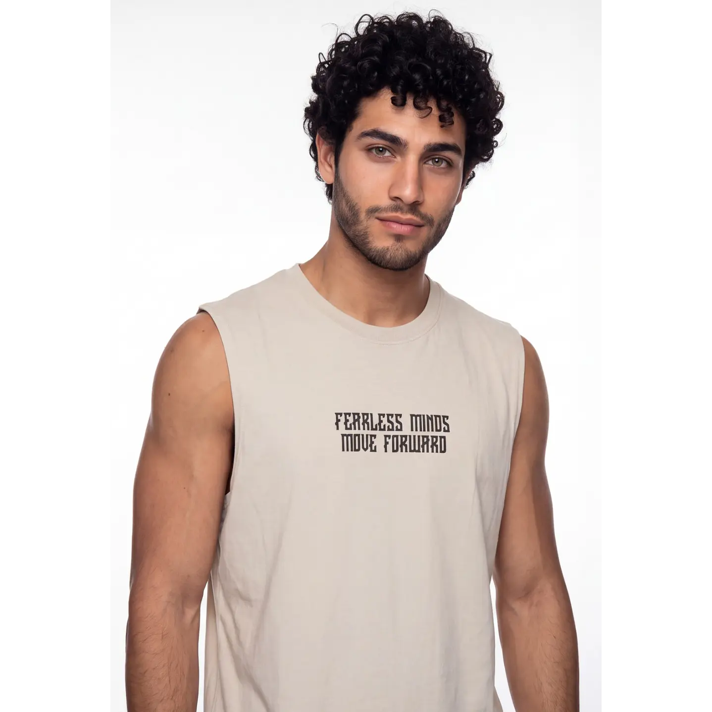 Sudadera fearless Hombre Beige 4