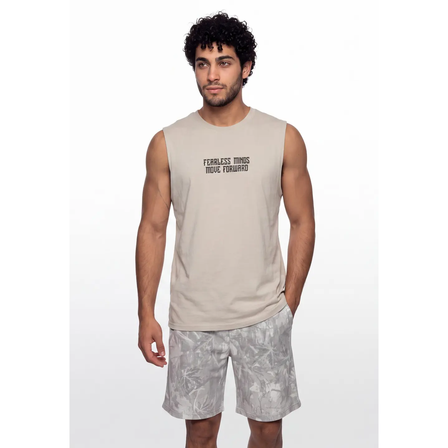 Sudadera fearless Hombre Beige 1