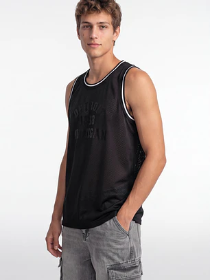 Sudadera Malla Hombre Negro