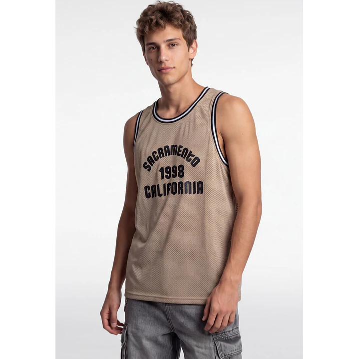 Sudadera Malla Hombre Beige 1