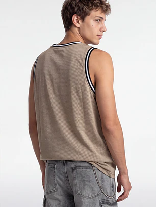 Sudadera Malla Hombre Beige