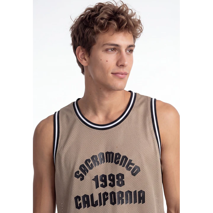 Sudadera Malla Hombre Beige 4