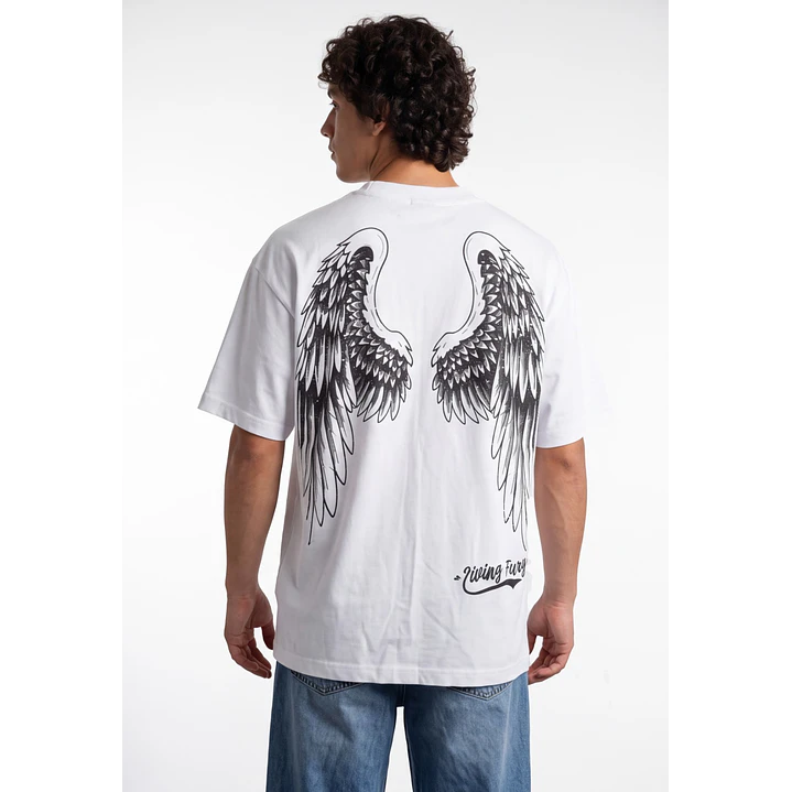 Polera Grafitti Hombre Blanco 1