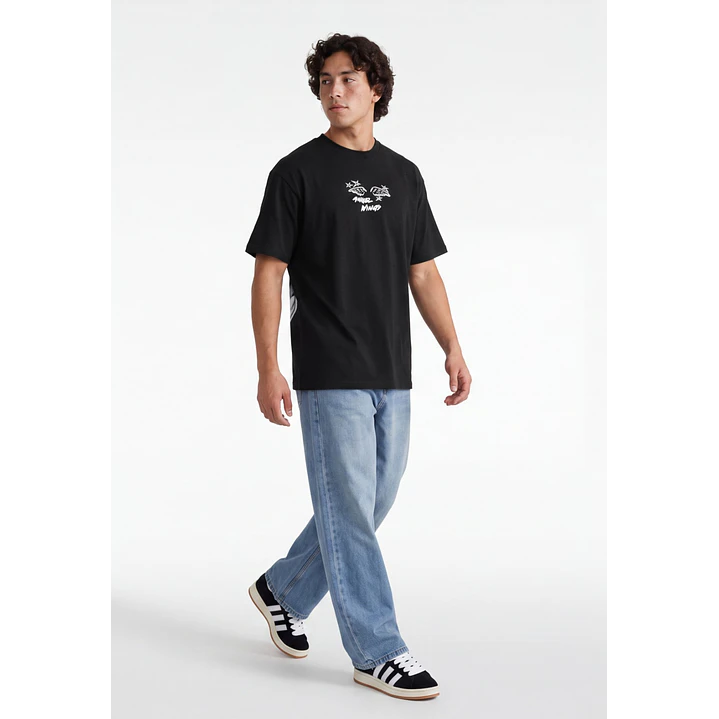 Polera Grafitti Hombre Negro 3