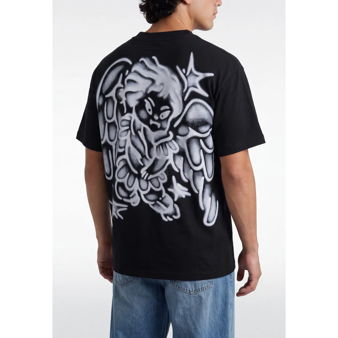 Polera Grafitti Hombre Negro 1