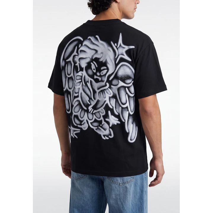 Polera Grafitti Hombre Negro 1