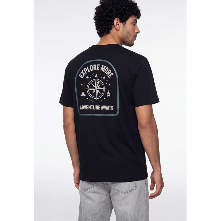 Polera Explore Hombre Negro 1