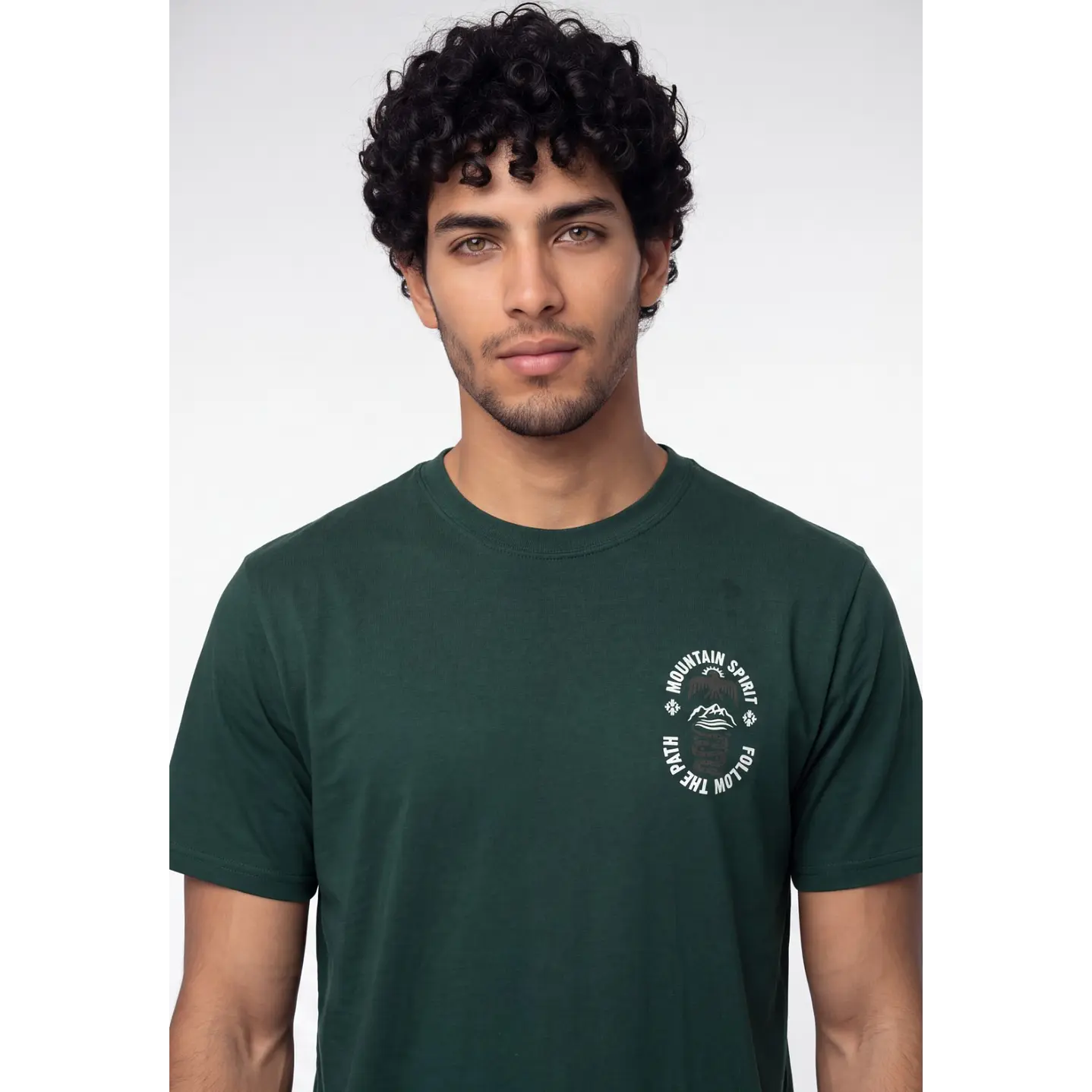 Polera Mountain Hombre Verde 4