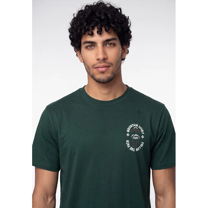 Polera Mountain Hombre Verde 4