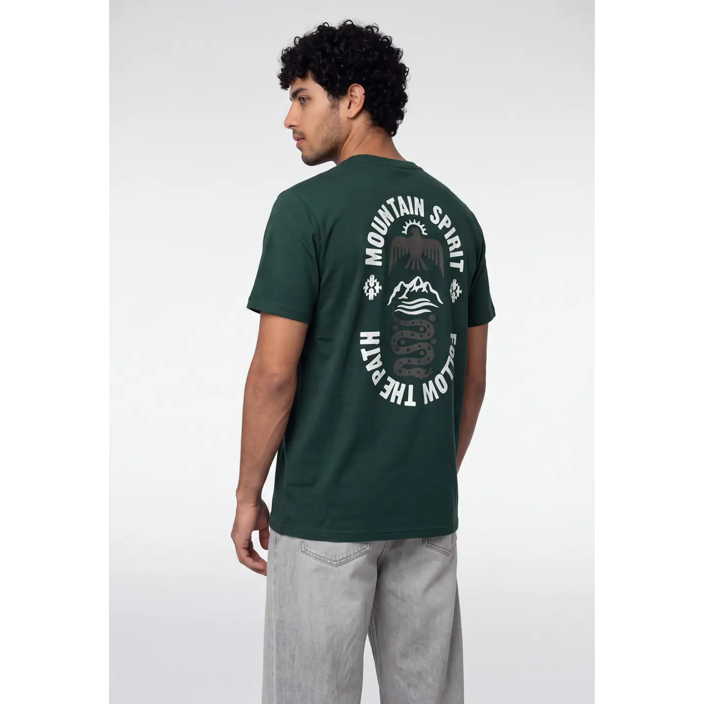 Polera Mountain Hombre Verde 1