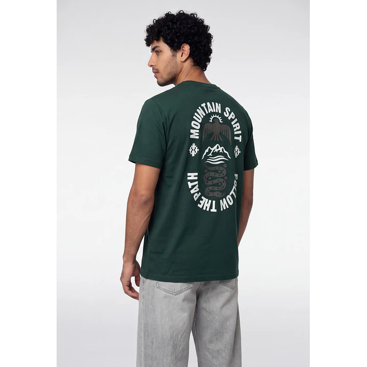 Polera Mountain Hombre Verde 1