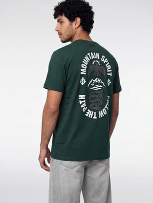 Polera Mountain Hombre Verde