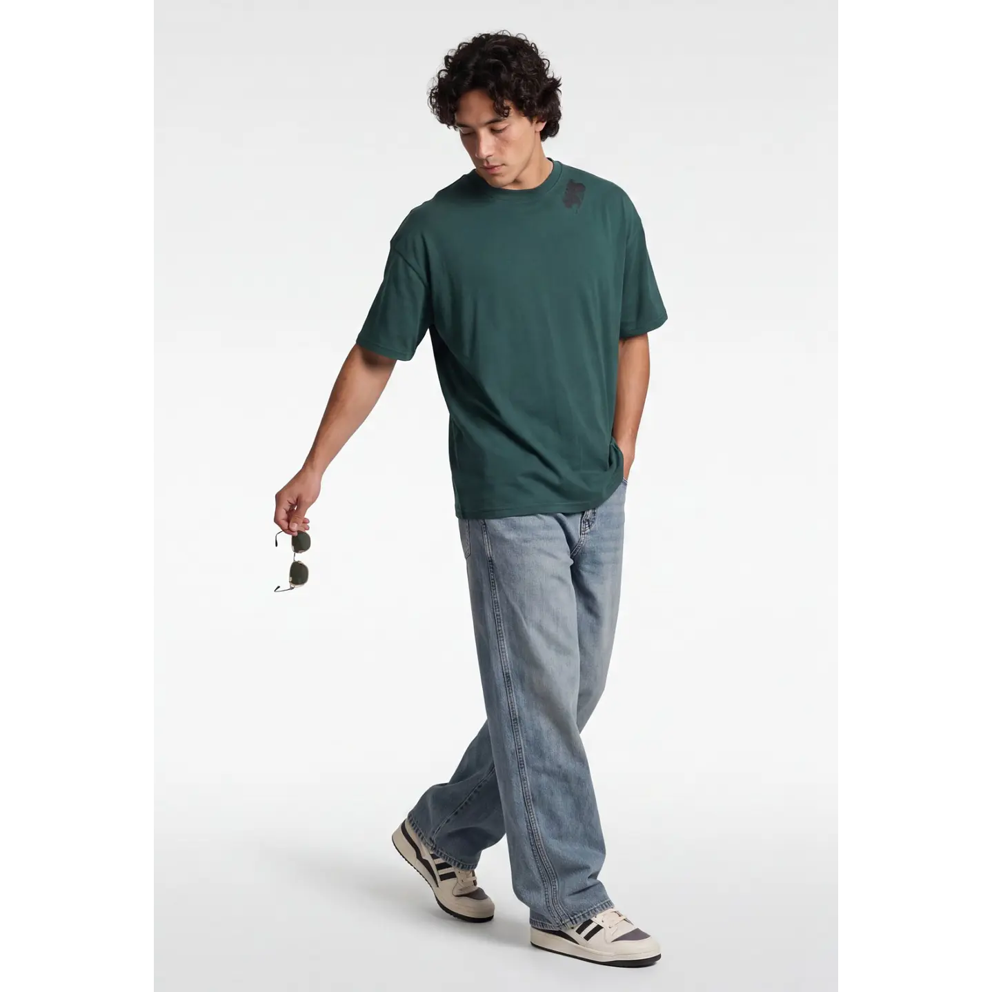 Polera Relieve 3D Relaxed Hombre Verde 3
