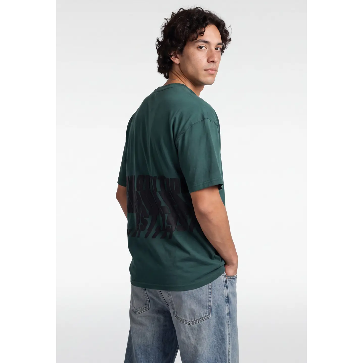 Polera Relieve 3D Relaxed Hombre Verde 1