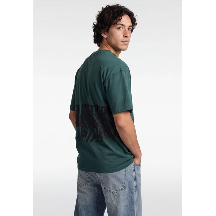 Polera Relieve 3D Relaxed Hombre Verde 1