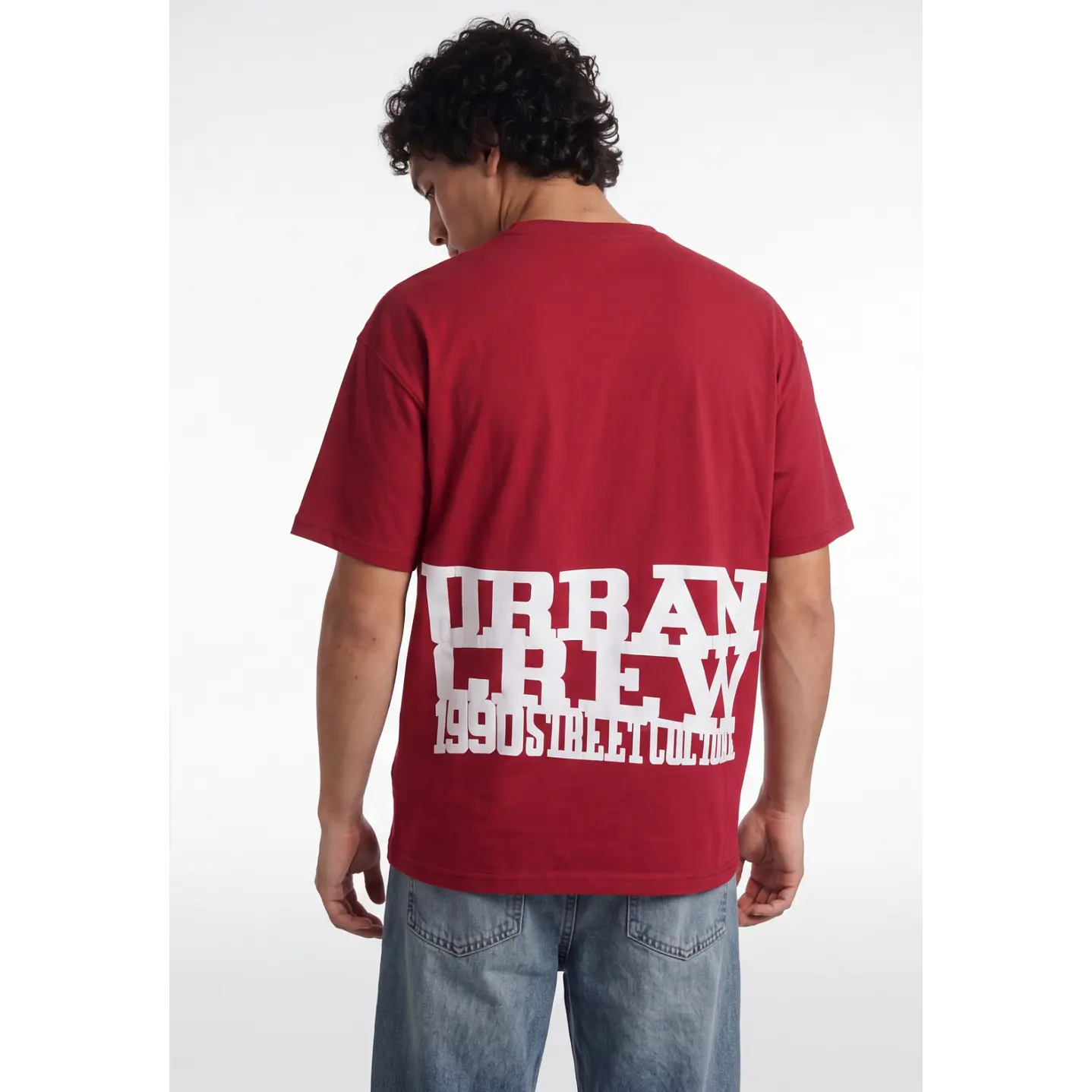 Polera Relieve 3D Relaxed Hombre Rojo 1