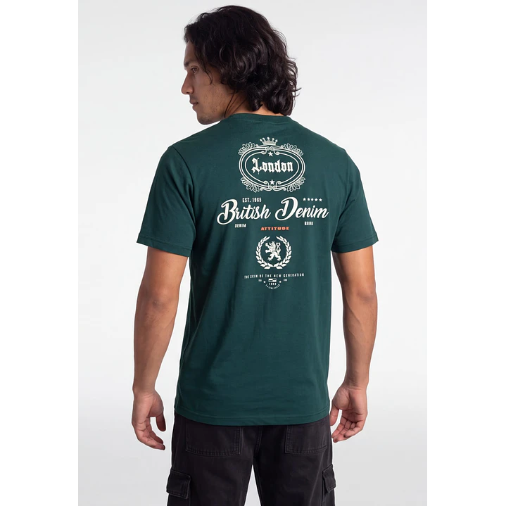 Polera British 3D Hombre Verde 1