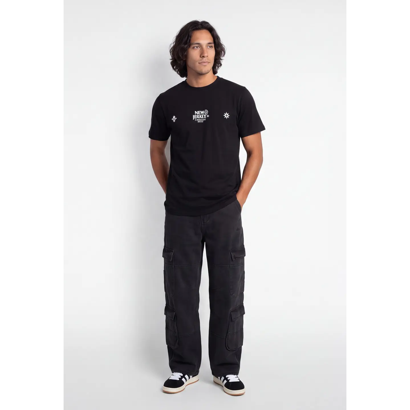 Polera New Jersey 3D Hombre Negro 3