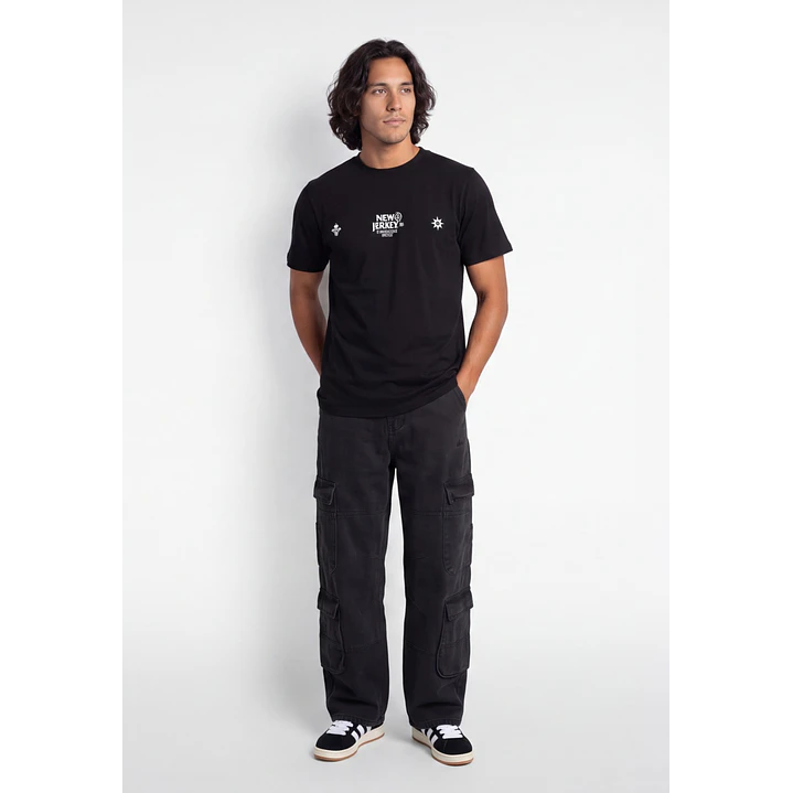 Polera New Jersey 3D Hombre Negro 3