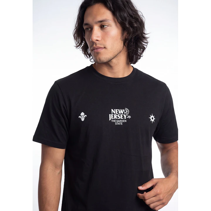 Polera New Jersey 3D Hombre Negro 4
